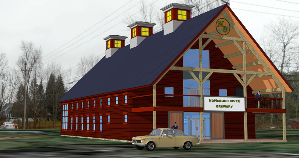 Nonesuch River Brewing in Scarborough Maine, new construction by Custom Concepts